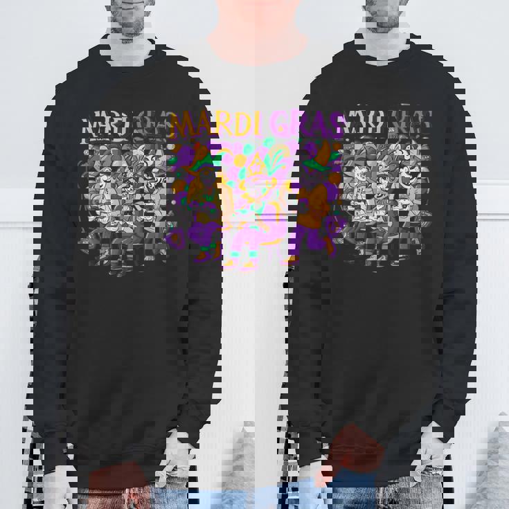 Mardi Gras ビデオゲームコントローラー シェア スチームフレンズ スウェットシャツ 高齢者への贈り物