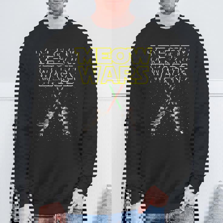 Meow Wars 猫シャツ 猫好きへの面白いギフト スウェットシャツ 高齢者への贈り物