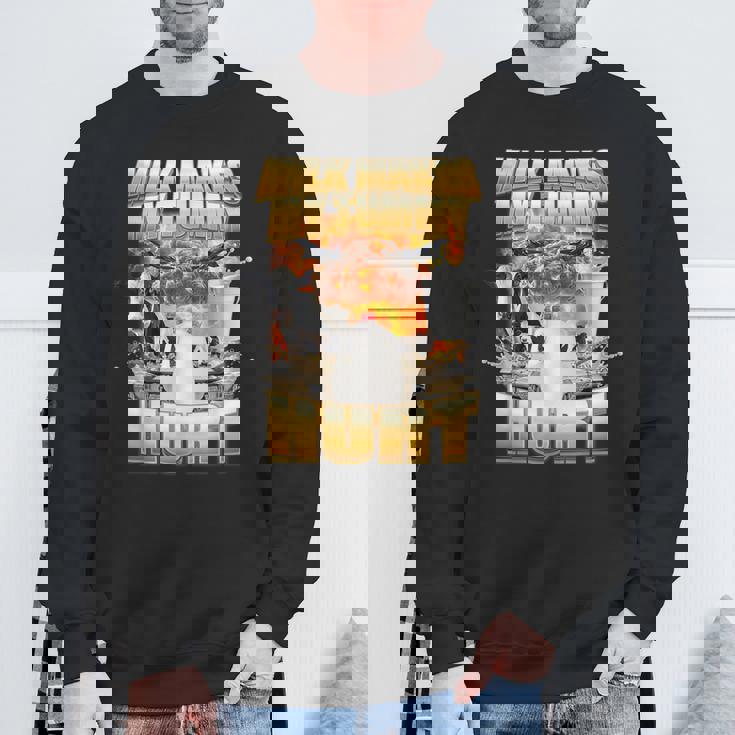 Milk Make My Tammy Hurt Cow Meme スウェットシャツ 高齢者への贈り物