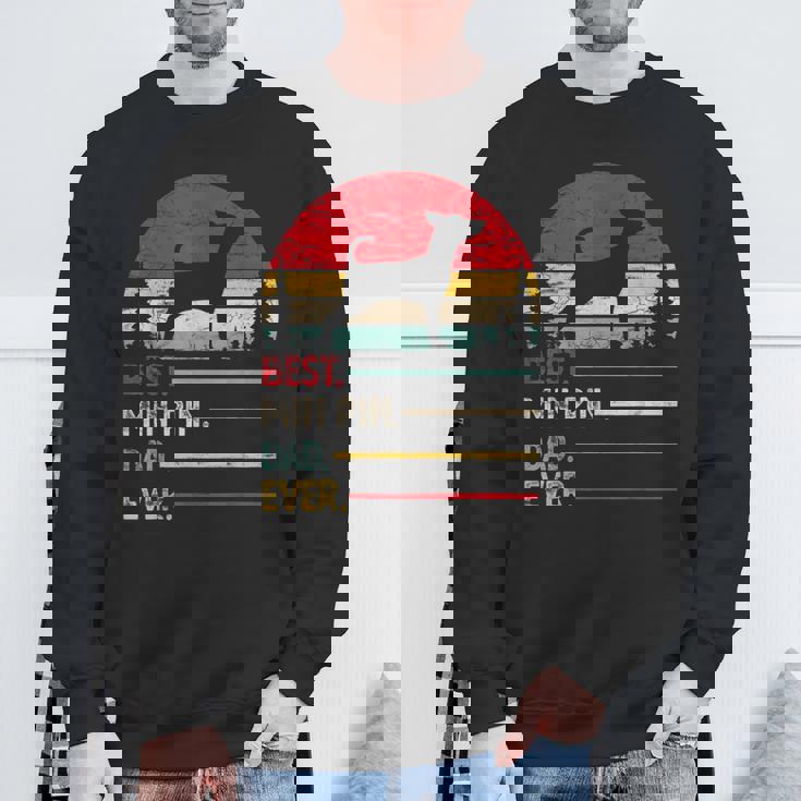 Miniature Pinscher Best Dad Ever Dogintage Retro Men Felpa Regalos para ancianos