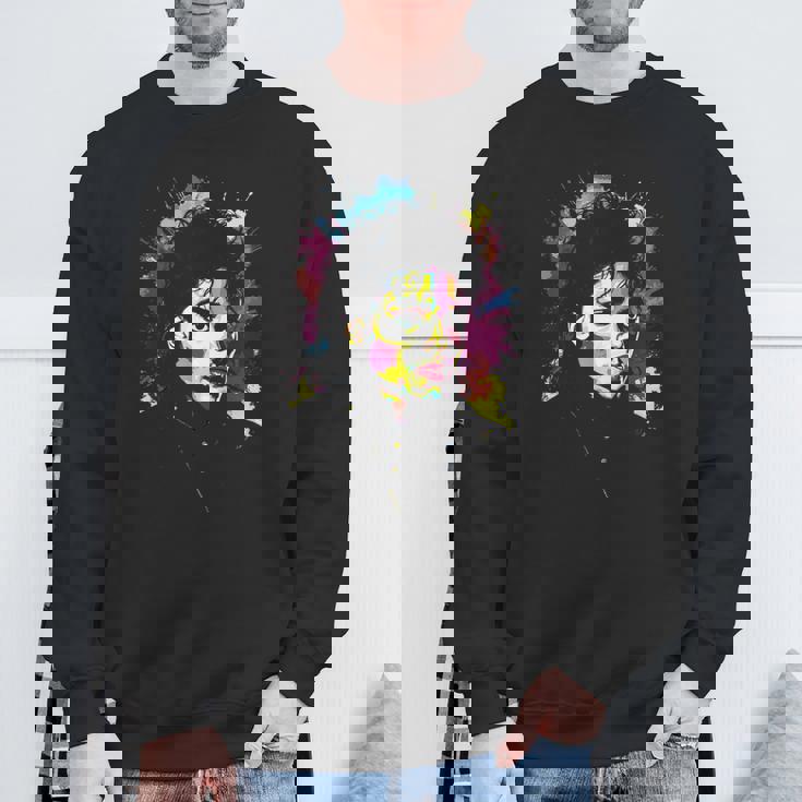 Mj Bad World 白黒スプラッター スウェットシャツ 高齢者への贈り物