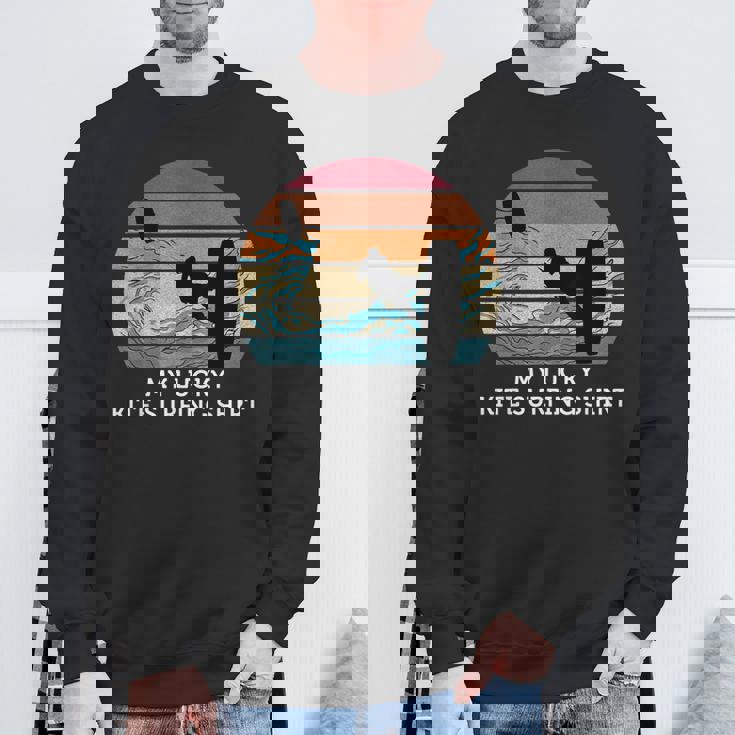 My Lucky Kite サーフィンシャツ ヴィンテージ サンセット ビーチ スウェットシャツ 高齢者への贈り物