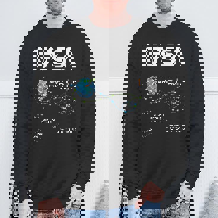 Nasa アルテミスミッション探査記章ワームロゴ スウェットシャツ 高齢者への贈り物