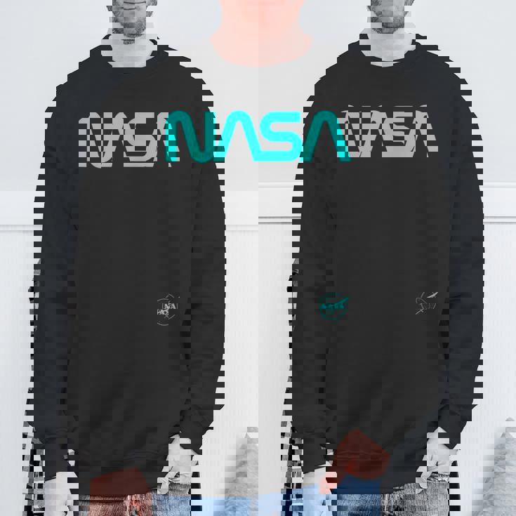 Nasaワームと記章のロゴ スウェットシャツ 高齢者への贈り物