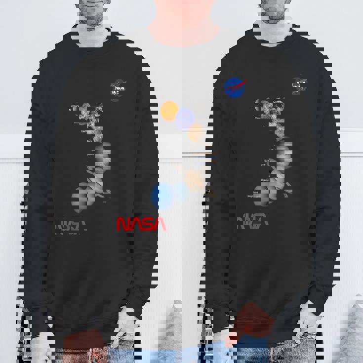 Nasa太陽系惑星ワーム記章ロゴ スウェットシャツ 高齢者への贈り物
