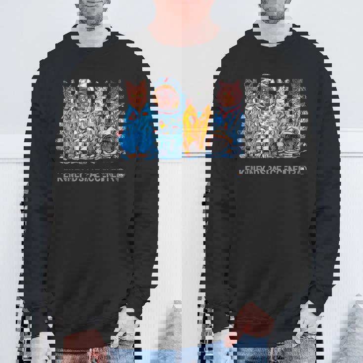 Nasa宇宙飛行士宇宙-猫の飛行服は両側で涼しい スウェットシャツ 高齢者への贈り物