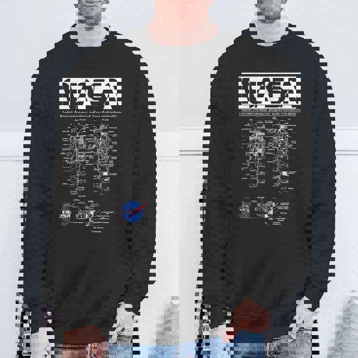 Nasa宇宙飛行士服の概略図 スウェットシャツ 高齢者への贈り物