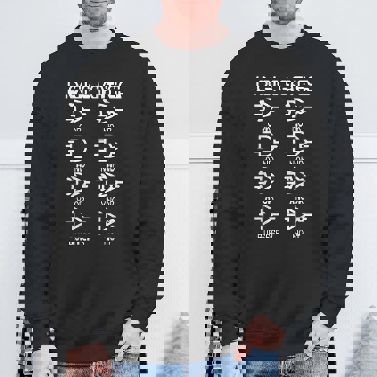 Nerdy Logic Gates コンピューター サイエンス 電気エンジニア スウェットシャツ 高齢者への贈り物