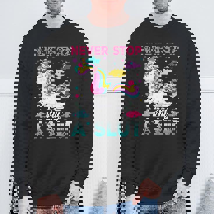 Nevertop Being Alut ユニコーン 面白い 大人 ユーモア 格言 スウェットシャツ 高齢者への贈り物