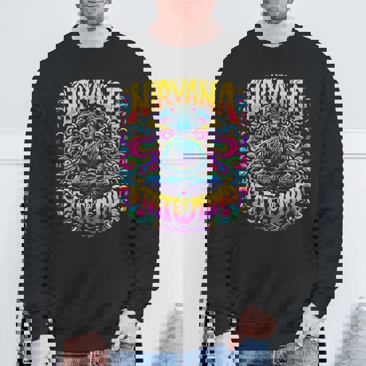 Nirvanatate Of Mind 瞑想 面白いグラフィックtシャツ スウェットシャツ 高齢者への贈り物