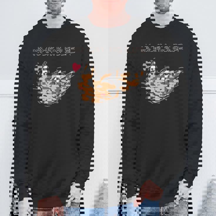 No Cat No Life サビ猫ver 猫好き かわいい スウェットシャツ 高齢者への贈り物