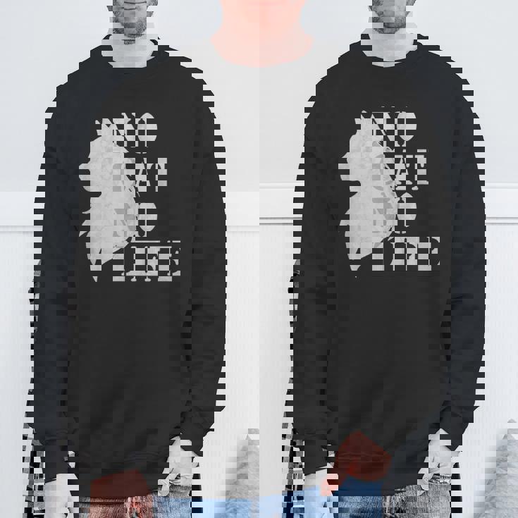 No Cat No Life スウェットシャツ 高齢者への贈り物