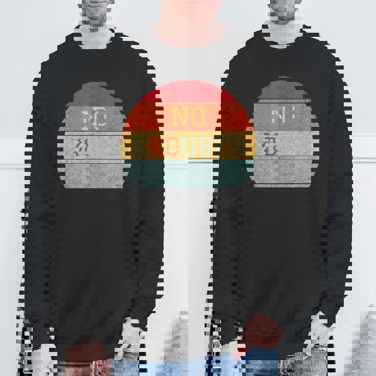 No Excuses クロスカントリー 陸上競技 ランニング スウェットシャツ 高齢者への贈り物