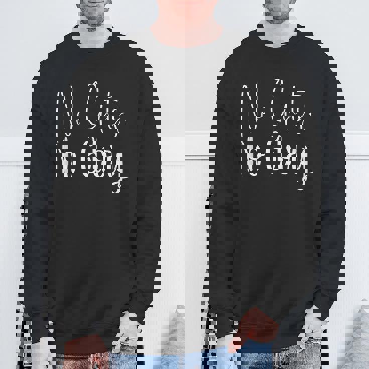 No Guts No Glory ジム ハッスル 成功 モチベーションアップ スウェットシャツ 高齢者への贈り物