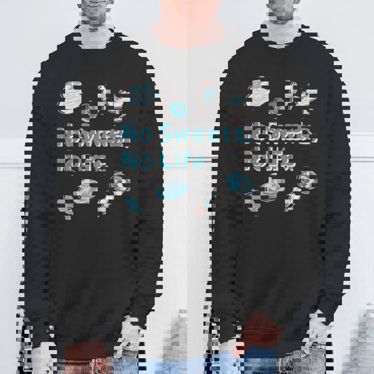 Noweetsno Life２ スイーツ 洋菓子 和菓子 別腹 カラフル かわいい メンズ レディース キッズ スウェットシャツ 高齢者への贈り物