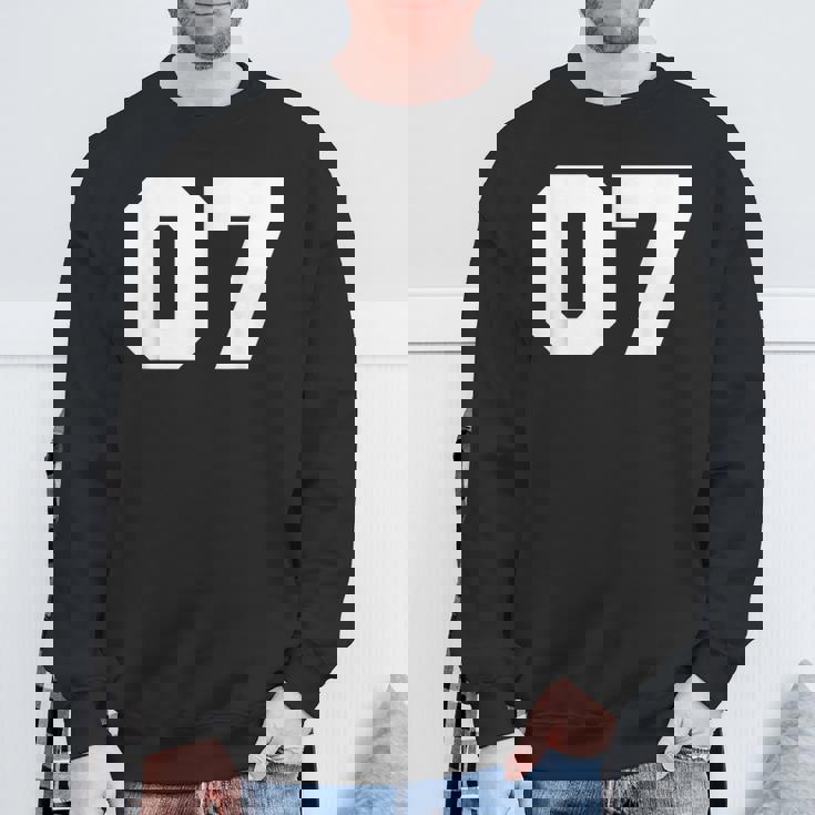 Number 07Ports Jersey Player 07 7 Fan Front Printarsity スウェットシャツ 高齢者への贈り物