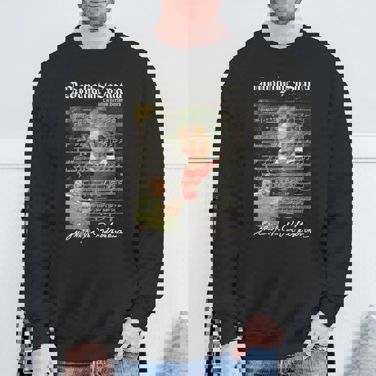 Op。 27ソナタ楽譜スコアベートーベン愛好家の肖像画 スウェットシャツ 高齢者への贈り物