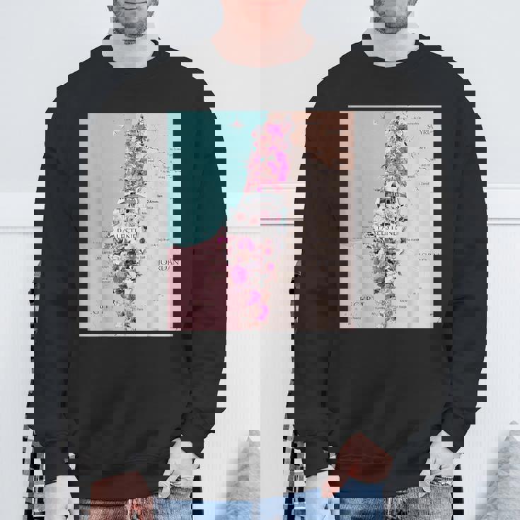 Palestine Map Palestinians Map スウェットシャツ 高齢者への贈り物