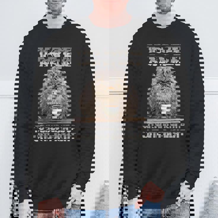 Pallas Catコーヒー愛好家のための朝の不満 マヌルネコ スウェットシャツ 高齢者への贈り物