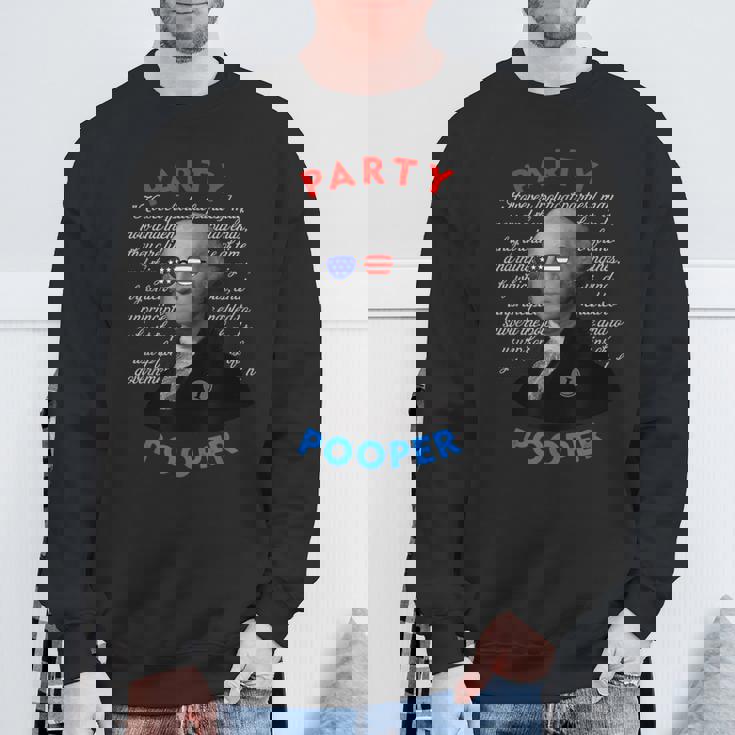 Party Pooper 面白い独立無党派投票者 7月4日 スウェットシャツ 高齢者への贈り物