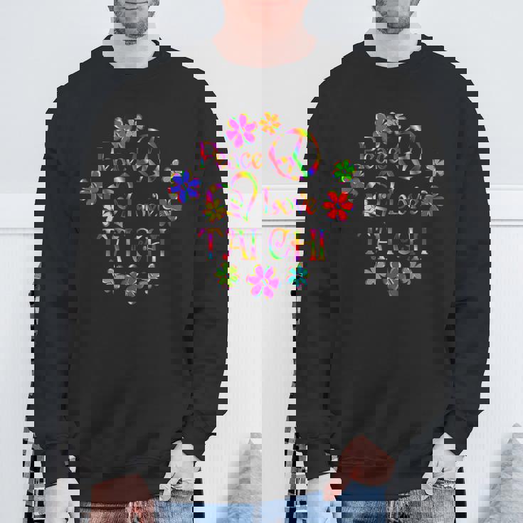 Peace Love 太極拳 スウェットシャツ 高齢者への贈り物