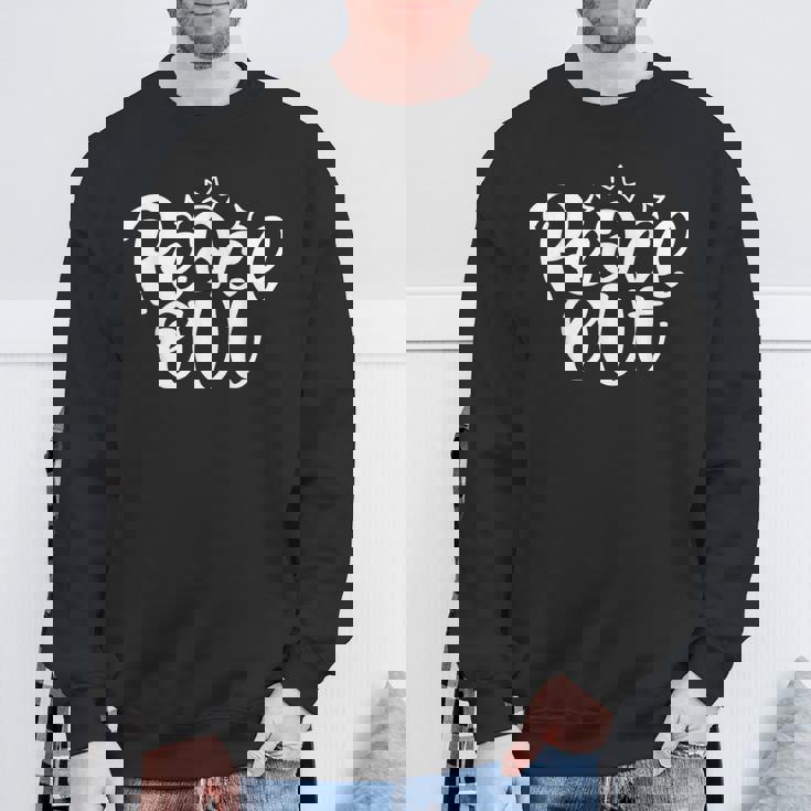 Peace Out Meme スウェットシャツ 高齢者への贈り物