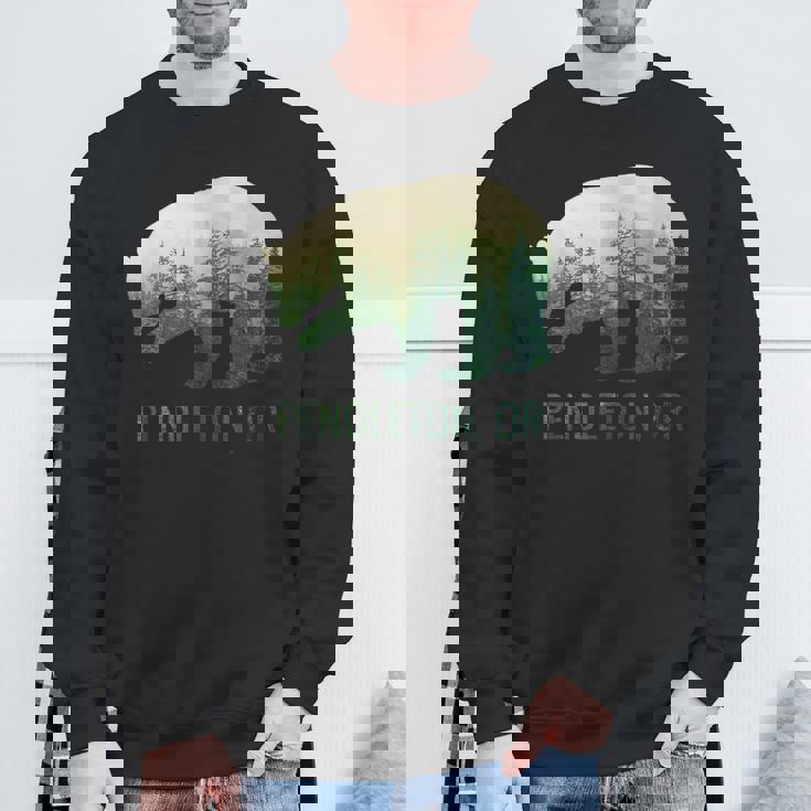 Pendleton Beartate Of Oregon Pacific Nw 野生動物 スウェットシャツ 高齢者への贈り物