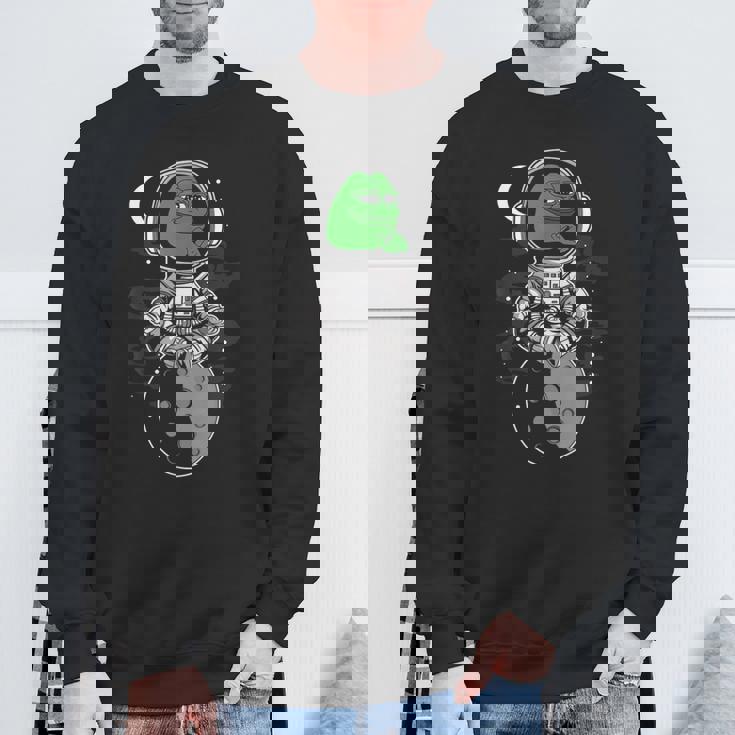 Pepe Crypto用のpepeコインデザイン。 スウェットシャツ 高齢者への贈り物