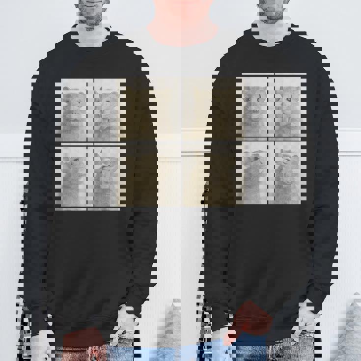 Photobooth おもしろ動物ネズミヴィンテージ自撮り写真撮影 スウェットシャツ 高齢者への贈り物