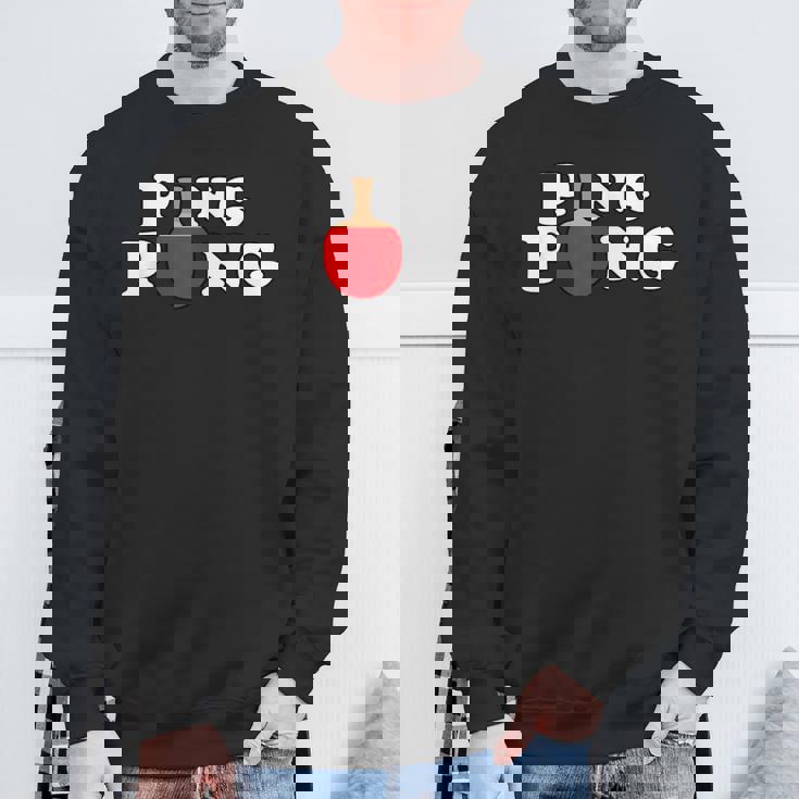 Ping Pong ピンポン卓球 おもしろレトロ スウェットシャツ 高齢者への贈り物