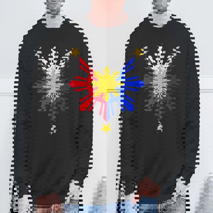 Pinoy フィリピン国旗 太陽 スウェットシャツ 高齢者への贈り物