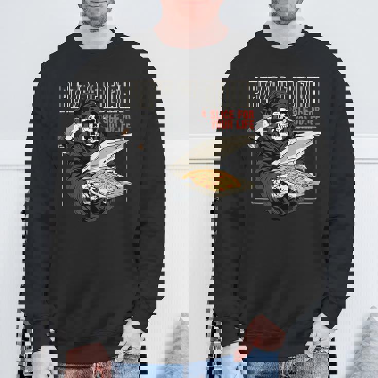 Pizza Of Death Pie Till I Die Grim Reaper Pizza Love スウェットシャツ 高齢者への贈り物