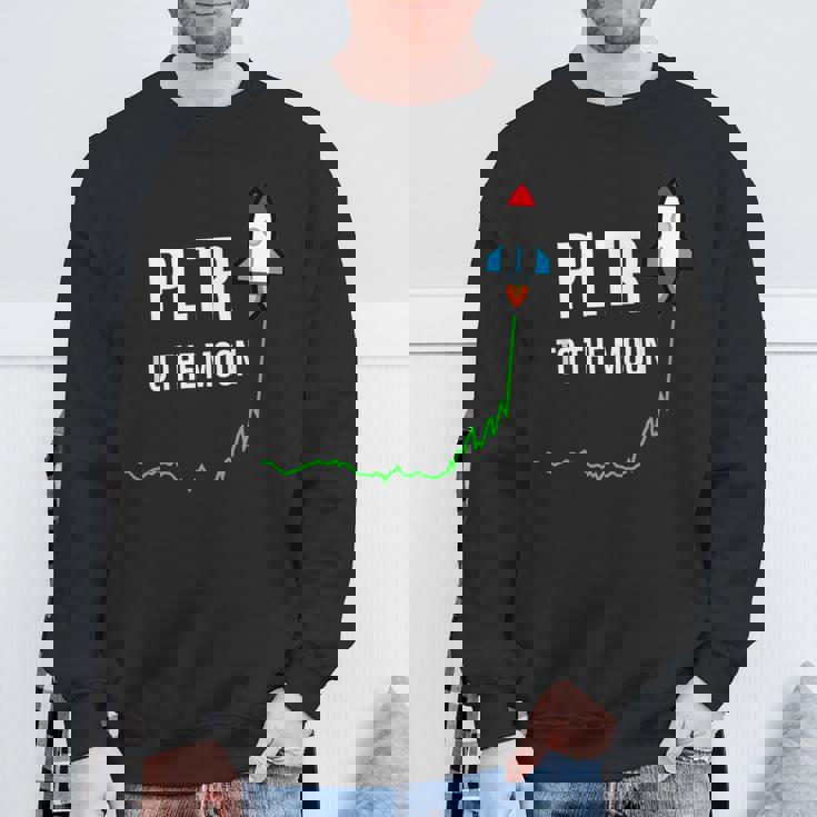 Pltr To The Moontock Ticker Wsb 面白いミーム スウェットシャツ 高齢者への贈り物