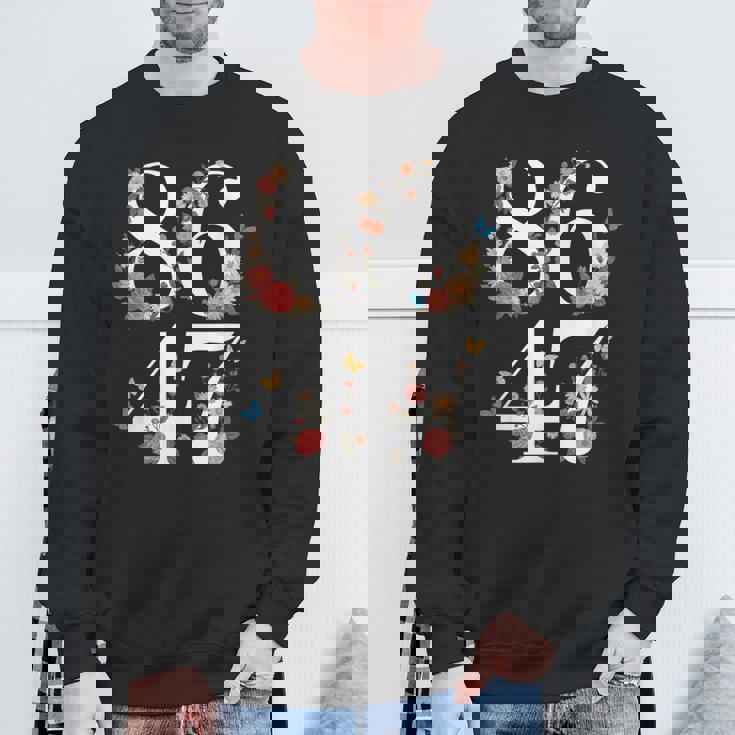 Political 8647 フローラル アンチトランプ スウェットシャツ 高齢者への贈り物