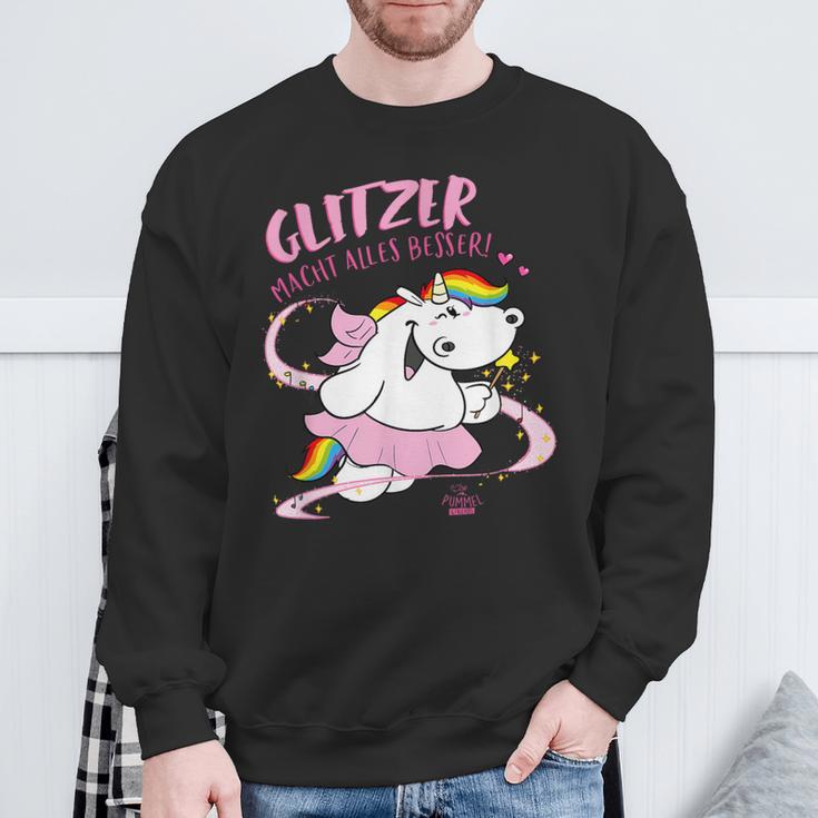Pummel & Friends Pummelfee Pummeleinhorn Glitzer Sweatshirt Geschenke für alte Männer