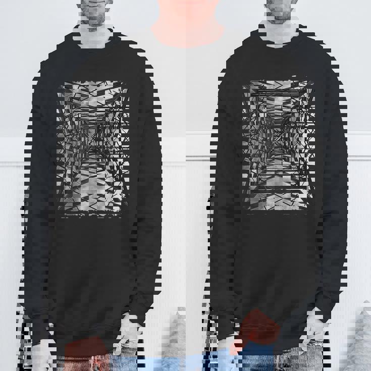 Pylon East London イングランド写真アートワーク アンティーク調 スウェットシャツ 高齢者への贈り物