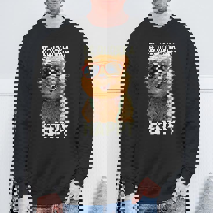 Be Quokka Happy クオッカ・ビー・クオッカ・ハッピー＆クオッカとスマイル スウェットシャツ 高齢者への贈り物