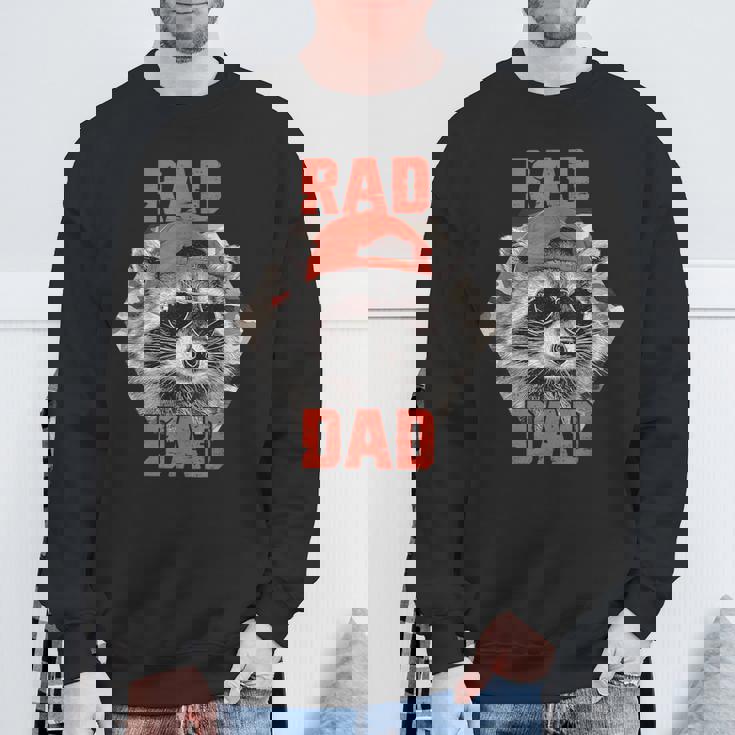 Rad Dad Raccoon Father Day Rad Cool Dad Sweatshirt Gifts for Old Men