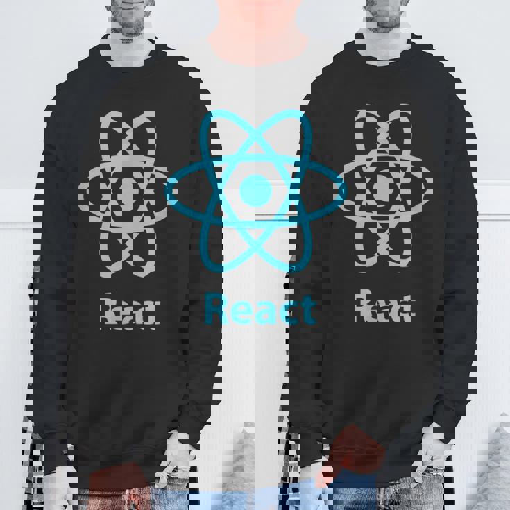 Reactjs ReactJs 公式ロゴ Javascript フレームワーク スウェットシャツ 高齢者への贈り物