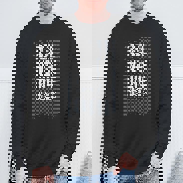 Real Drive Diesels 面白いディーゼル メカニック Usa トラッカー スウェットシャツ 高齢者への贈り物