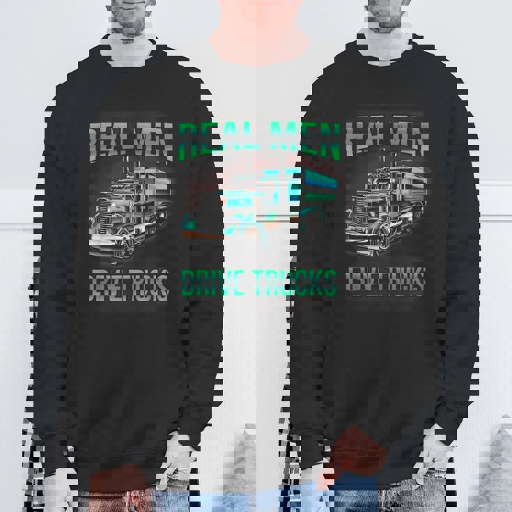 Real Drive Trucks ビッグリグトラックドライバー スウェットシャツ 高齢者への贈り物
