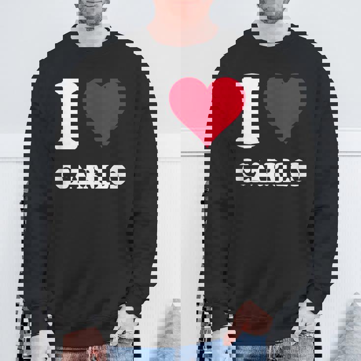 Red Heart I Love Carlo スウェットシャツ 高齢者への贈り物