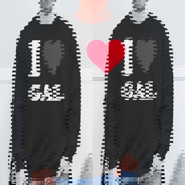 Red Heart I Love Gal スウェットシャツ 高齢者への贈り物