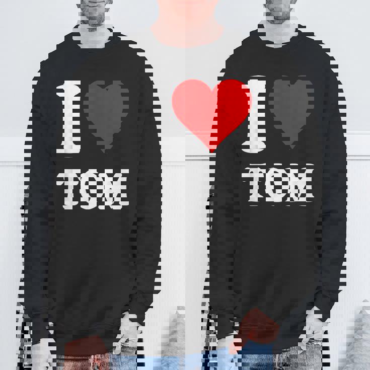 Red Heart I Love Tom スウェットシャツ 高齢者への贈り物