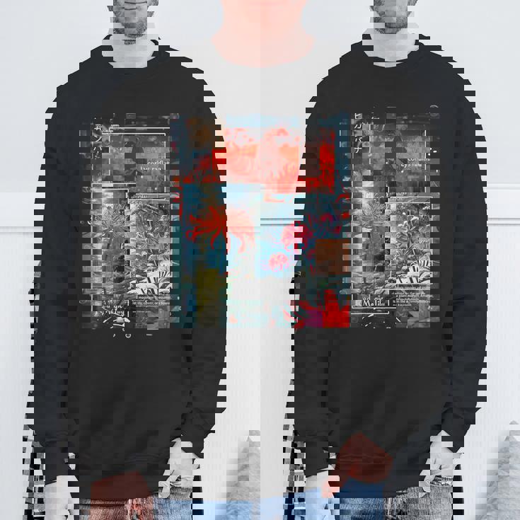 Redpider Lily の 曼珠沙華 で 日本のヴィンテージ の 美的スタイルのコラージュ スウェットシャツ 高齢者への贈り物