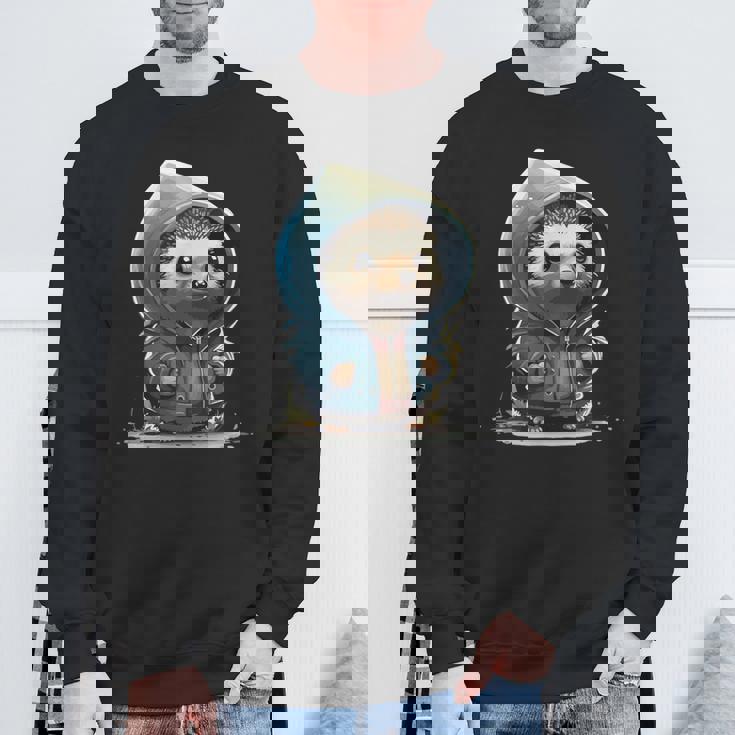 Retro Hedgehog レトロハリネズミ スウェットシャツ 高齢者への贈り物