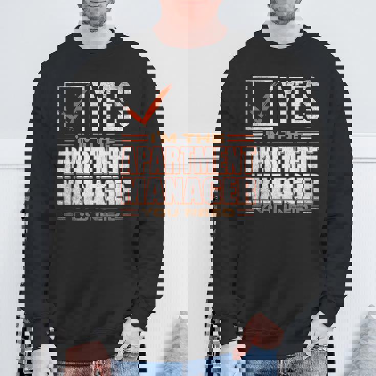 Retro Profession I'm The Apartment Manager スウェットシャツ 高齢者への贈り物