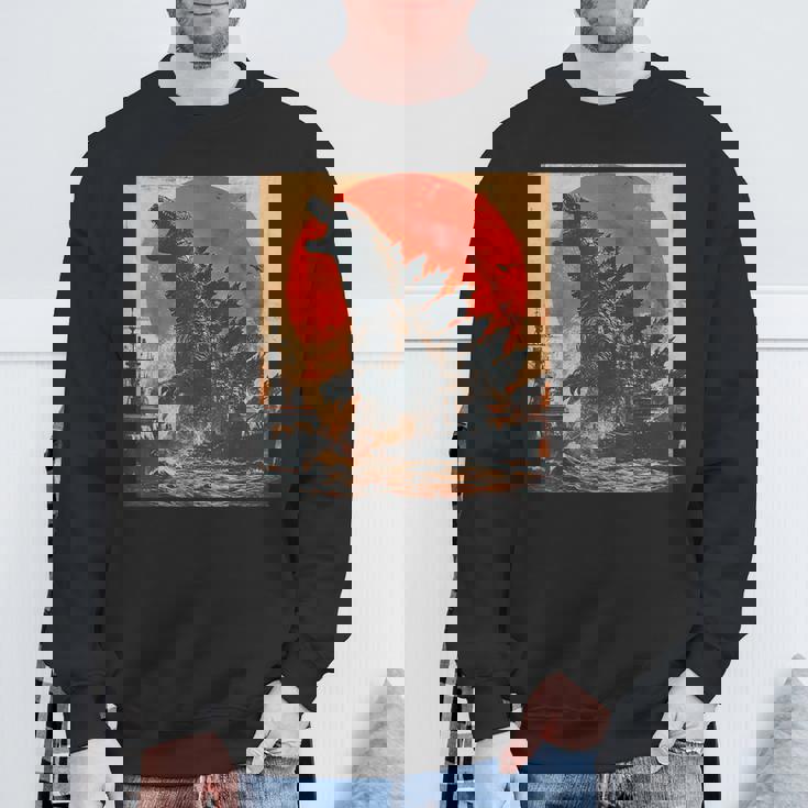 Retro Vintage Japanese Legendary Monster Kaiju Sweatshirt Gifts for Old Men