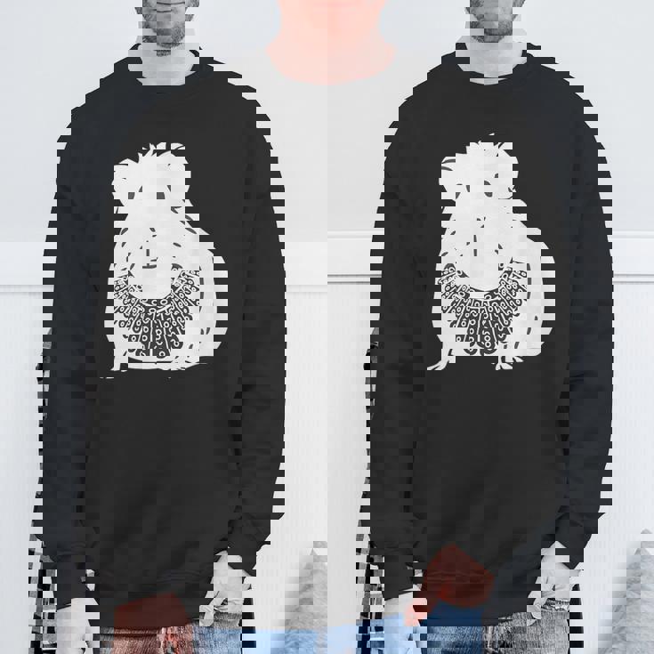 Rgbカラー付きモルモット ルース・ベイダー・ギンズバーグ スウェットシャツ 高齢者への贈り物