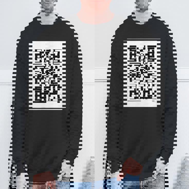 Rickroll Qrコードリンクミーム スウェットシャツ 高齢者への贈り物
